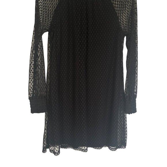 2/$30 Ella Moss XS Black Mini Textured Long Sleeve Dress - Picture 12 of 15